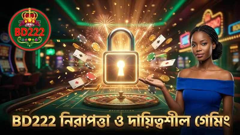 BD222 ক্যাসিনোর SSL এনক্রিপশন এবং দায়িত্বশীল গেমিং নীতি রক্ষা করে খেলোয়াড়দের নিরাপত্তা