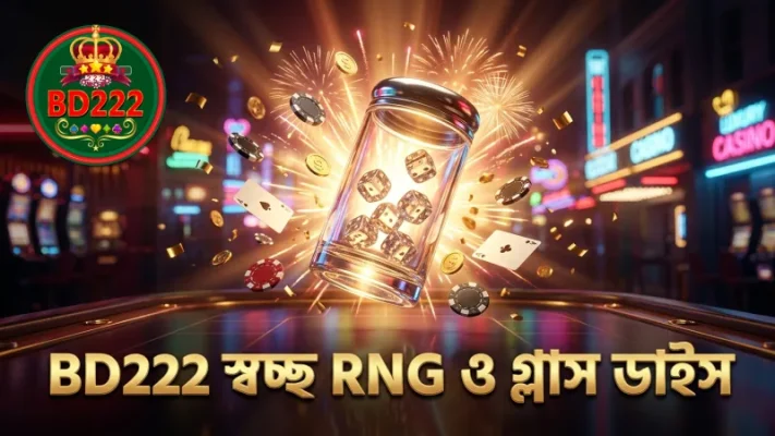গ্লাস ডাইস শেকার এবং RNG নিশ্চিত করে BD222 এর স্বচ্ছতা।